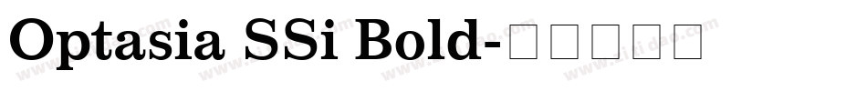 Optasia SSi Bold字体转换
